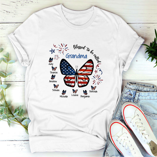 Blessed To Be Called Grandma/Auntie/Mom/Nana... - Personalized Unisex Tshirt DS2DTHN22