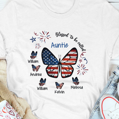 Blessed To Be Called Grandma/Auntie/Mom/Nana... - Personalized Unisex Tshirt DS2DTHN22