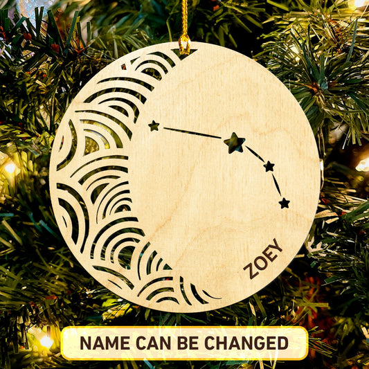 Aries Constellation Personalized Wood Ornament DS-005