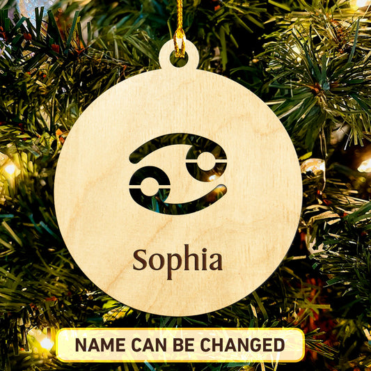 Cancer Personalized Wood Ornament DS-004