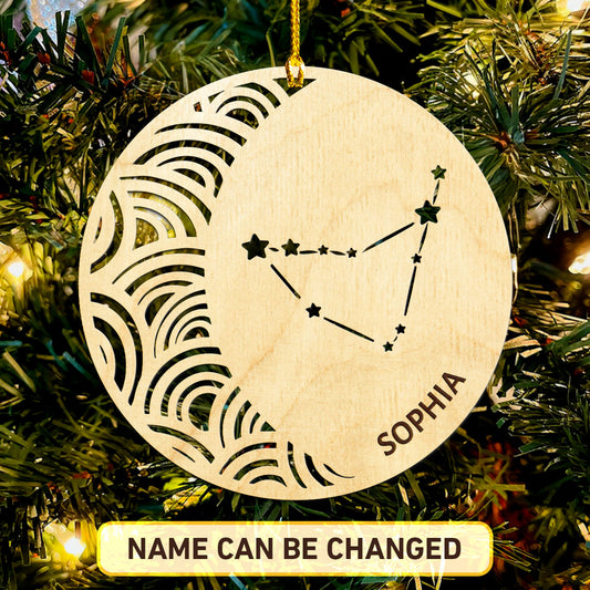 Capricorn Constellation Personalized Wood Ornament DS-005