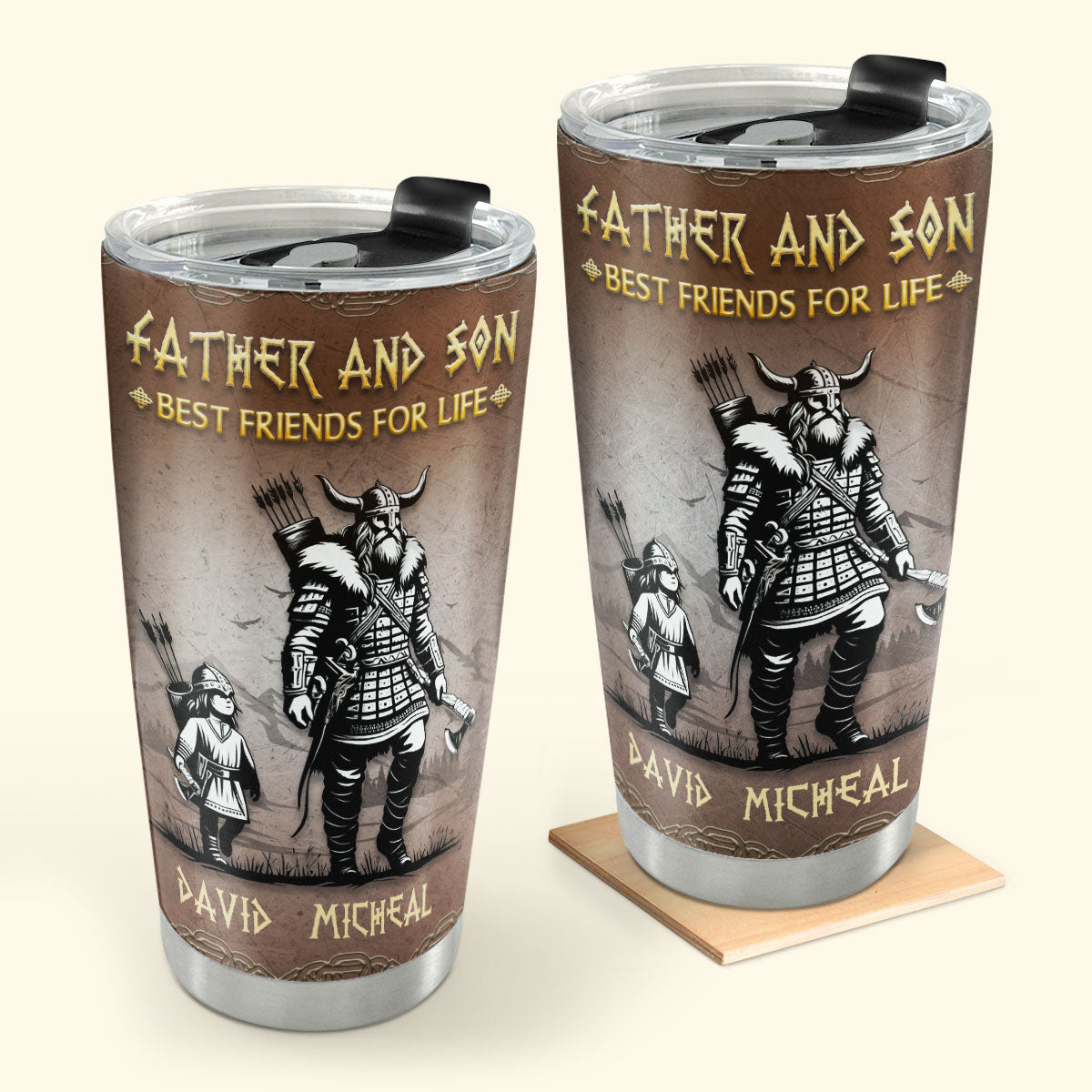 Father And Son Best Friends For Life - Personalized Tumbler DS0023