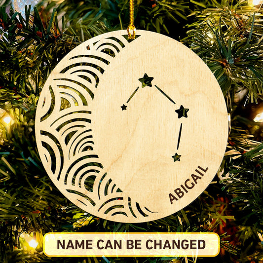 Libra Constellation Personalized Wood Ornament DS-005