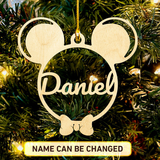 Mickey Personalized Wood Ornament DS-002