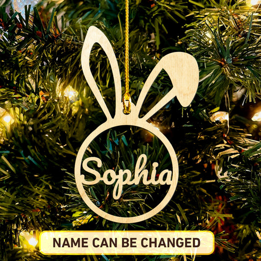 Rabit Personalized Wood Ornament DS-002