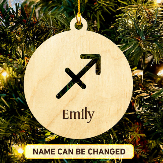 Sagittarius Personalized Wood Ornament DS-004