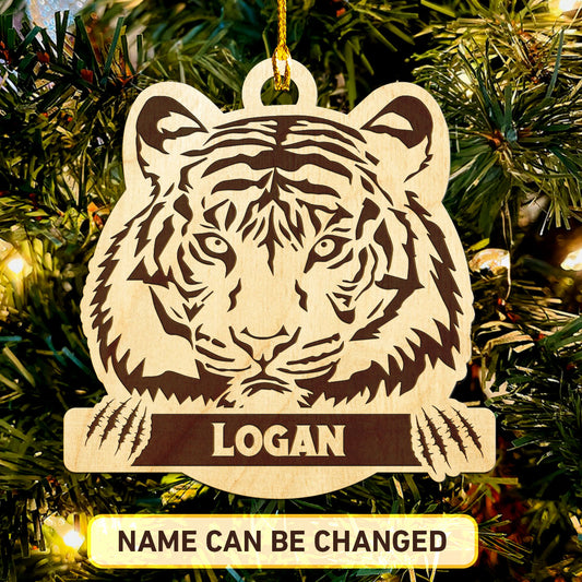 Tiger Personalized Wood Ornament DS-007