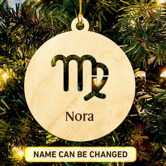 Virgo Personalized Wood Ornament DS-004