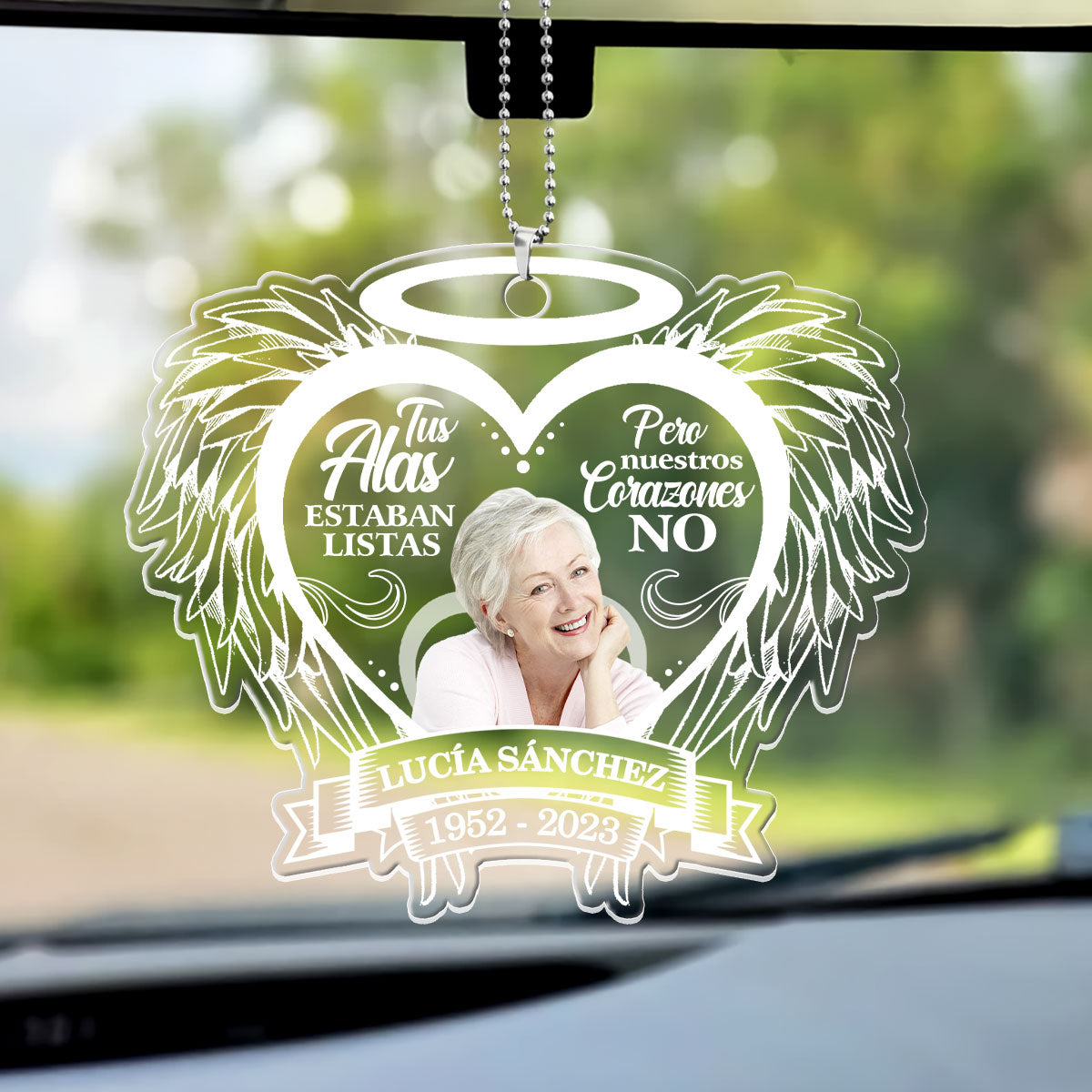 Tus Alas Estaban Listas Pero Mi Corazón No - Personalized Custom Car Ornament DSUPCHODHA1579M