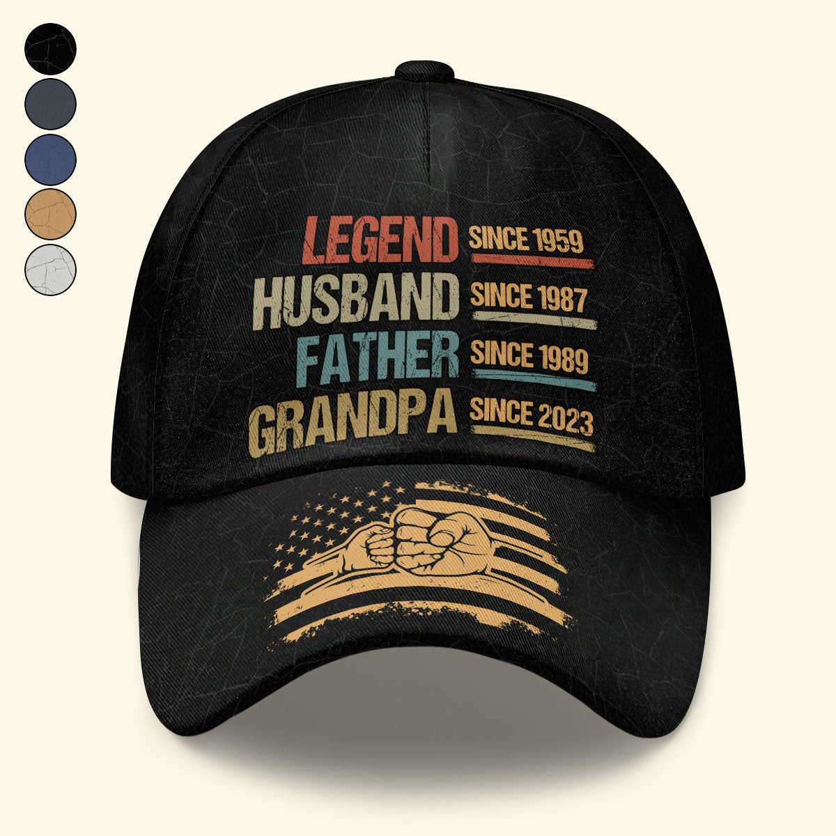 Legend Husband Father Grandpa Since - Personalized Classic Cap DSCCTNHN17