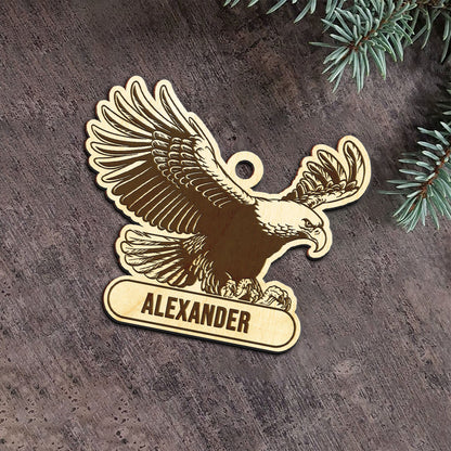 Eagle Personalized Wood Ornament DS-14