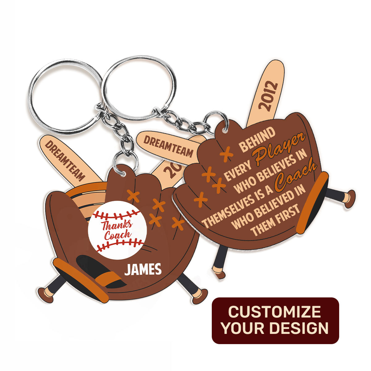Thanks Coach -  Personalized Acrylic Keychain DSAKTHN824T
