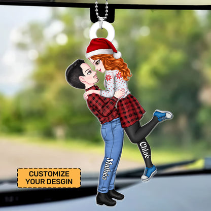 Je T’aime - Personalized Custom Car Ornament DSUPCHODM1493D