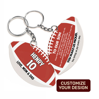 To Our Son -  Personalized Acrylic Keychain DSAKTHN837TA