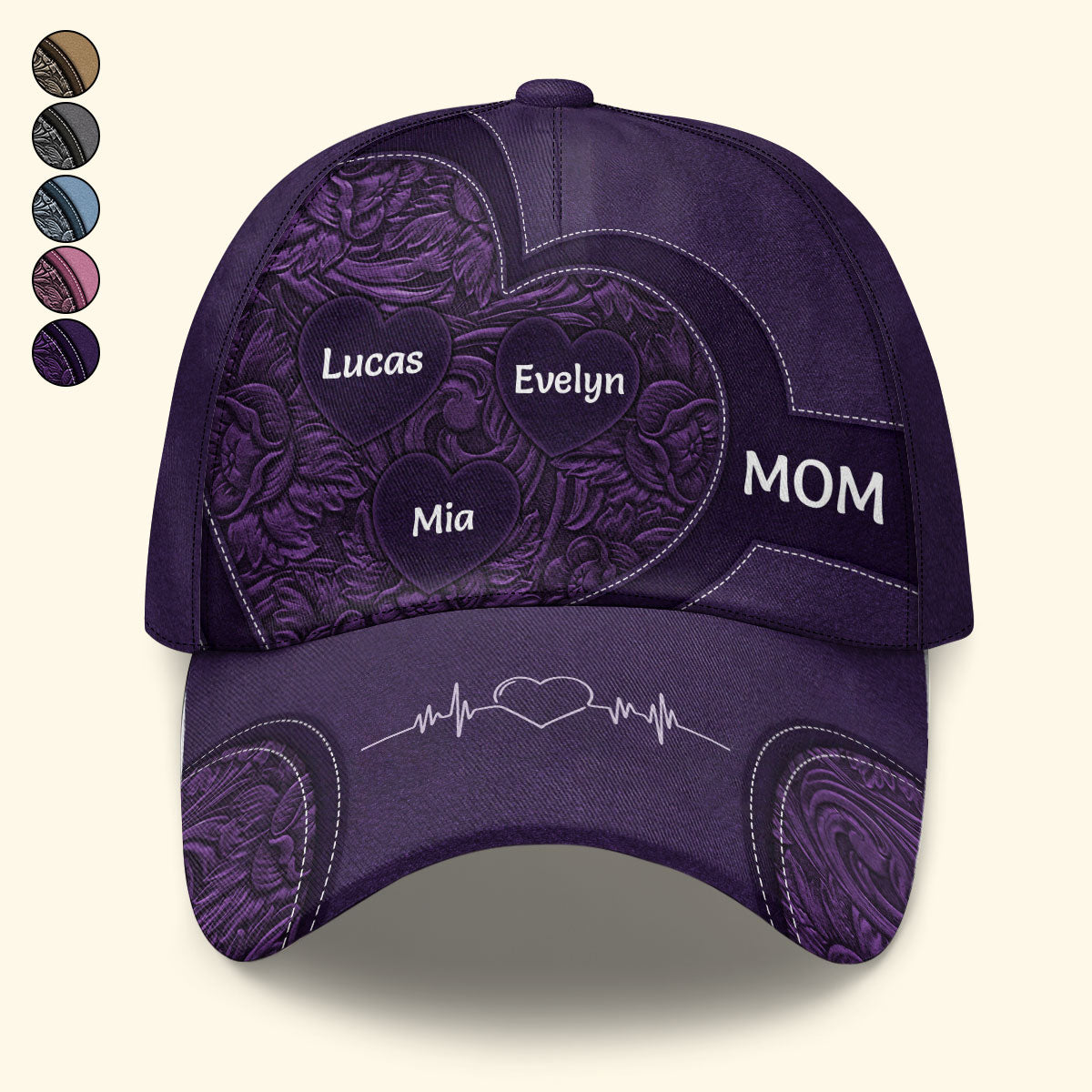 Family Heartbeat - Personalized Classic Cap DSCCTNHN20