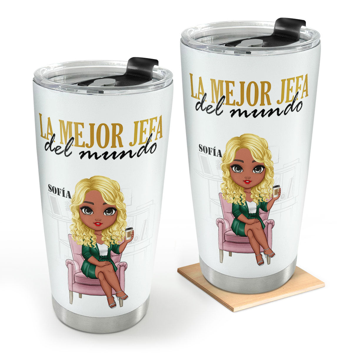 Mejor Jefe Del Mundo - Personalized Tumbler DSSSTDHA1550L
