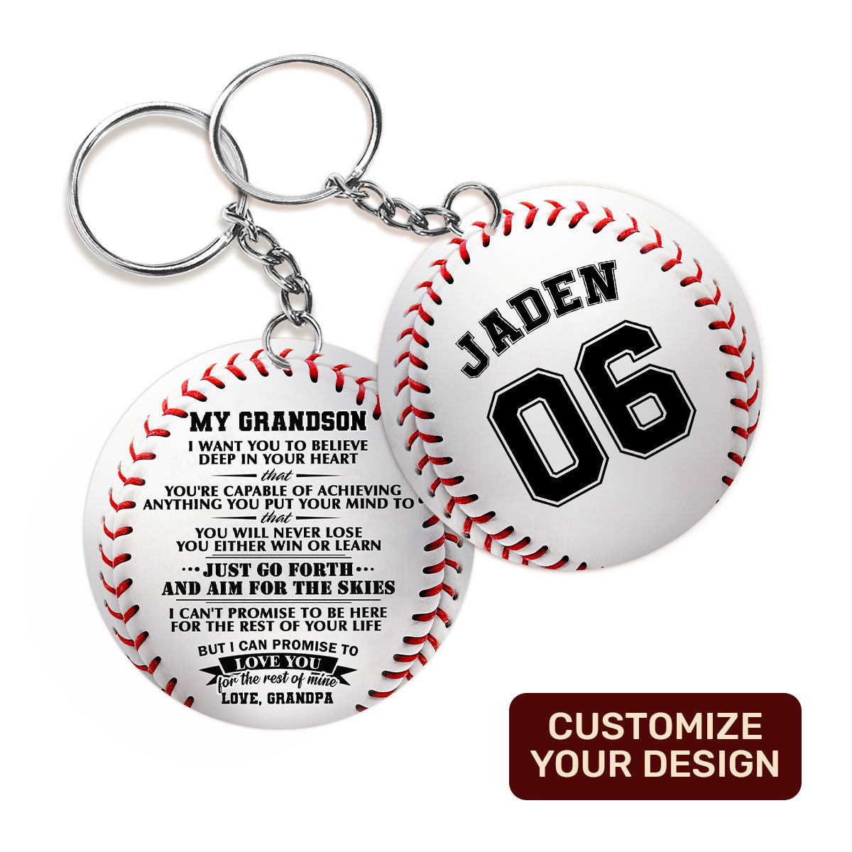 My Grandson -  Personalized Acrylic Keychain DSAKTHA812TA
