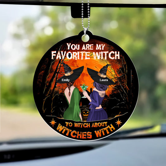 You Are My Favorite Witch Happy Halloween - Personalized 1-Side Car Acrylic Hanging Ornament DSUPCHOLTN1563D