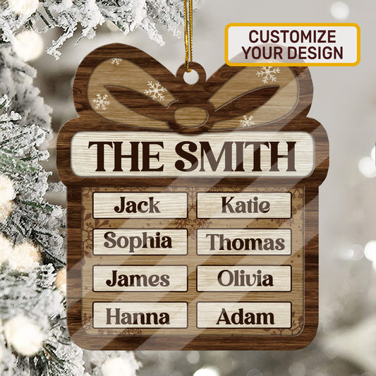 Family Present - Personalized 1-Side Acrylic Ornament DSACOTTN1029M