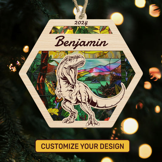 T-Rex - Personalized Suncatcher Ornament DSSUNOTHN1025T