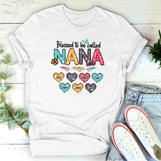 Blessed To Be Called Grandma/Mama - Personalized Unisex Tshirt DS2DTHN21