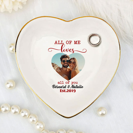 Love All Of You - Personalized Heart Shaped Jewelry Dish DSSHSCRDNNN2095M