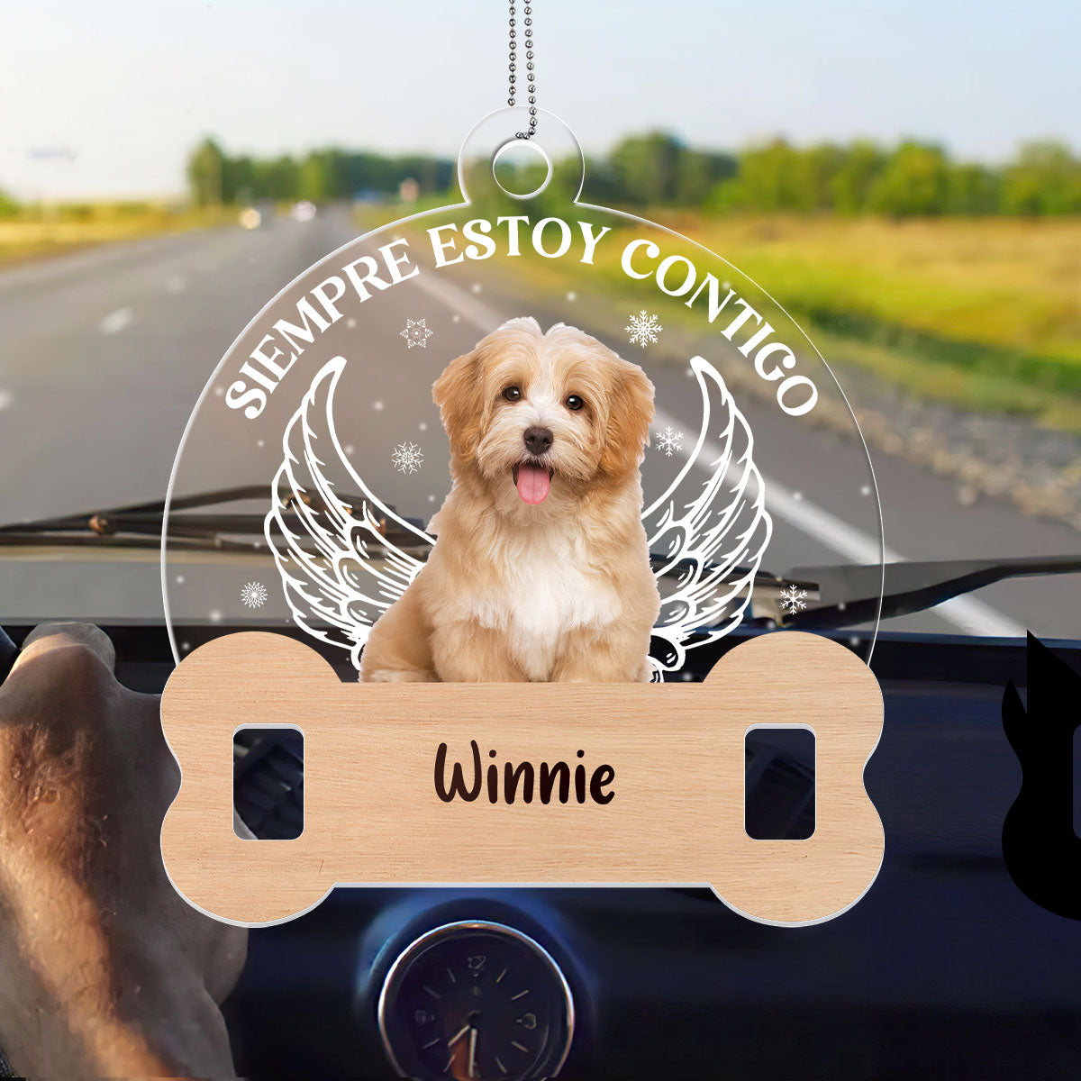 Siempre Estoy Contigo - Personalized Custom Car Ornament DSUPCHODM1719L