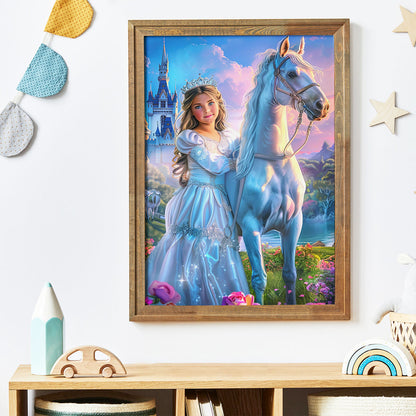 Princess With Horse Poster - Personalized Poster DSPTDHA1225L