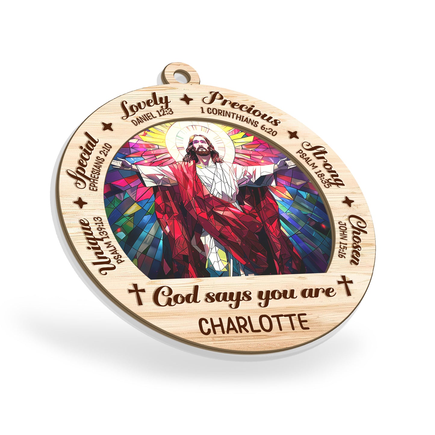 God Says You Are - Personalized Suncatcher Ornament DSSUNOPHN1092TA