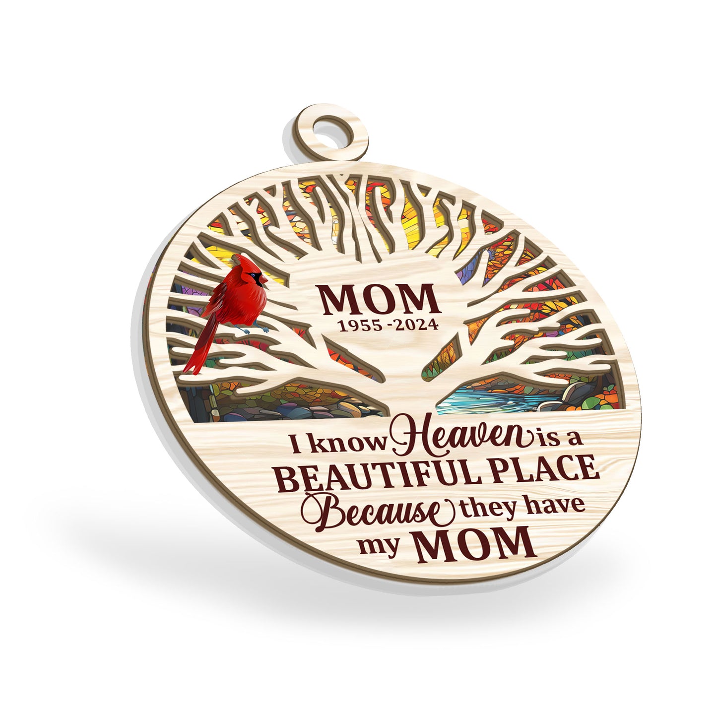 Heaven Is A Beautiful Place - Personalized Suncatcher Ornament DSSUNODM1369TA