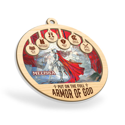 Armor Of God - Personalized Suncatcher Ornament DSSUNOPHN1080M