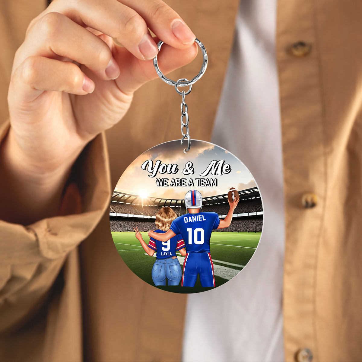 You & Me We Are A Team -  Personalized Acrylic Keychain DSAKTHN844D