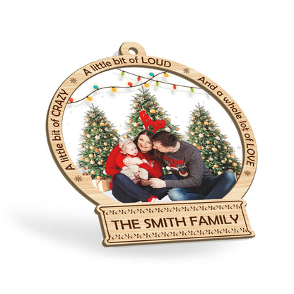 Family A Whole Lot Of Love - Personalized Wood & Acrylic Ornament DSWAOLHN1528L