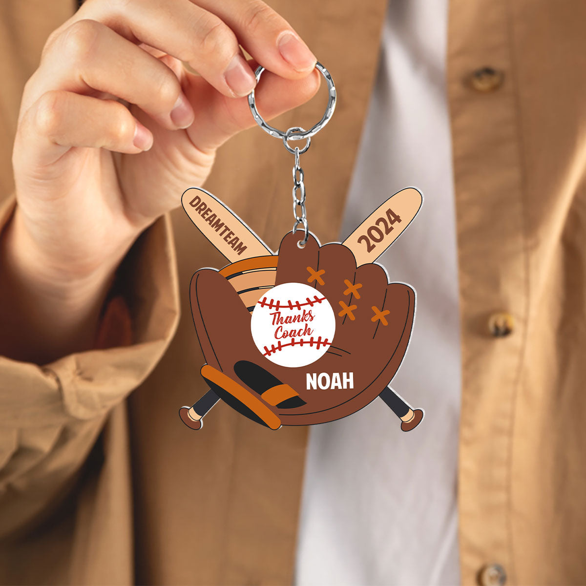 Thanks Coach -  Personalized Acrylic Keychain DSAKTHN824T