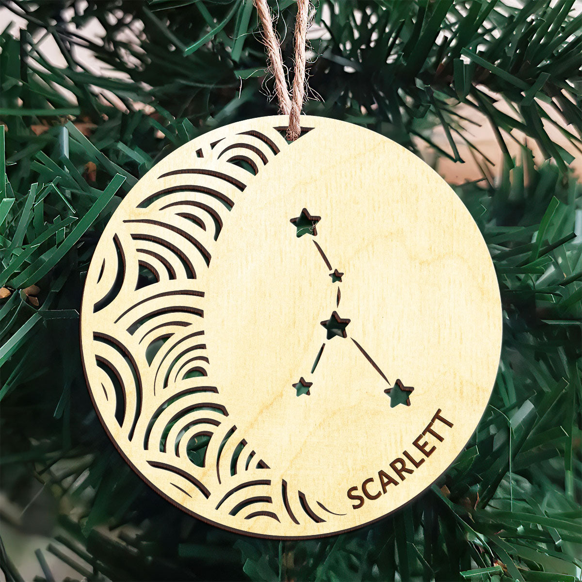 Cancer Constellation Personalized Wood Ornament DS-005