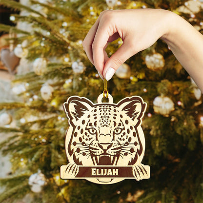 Panther Personalized Wood Ornament DS-007