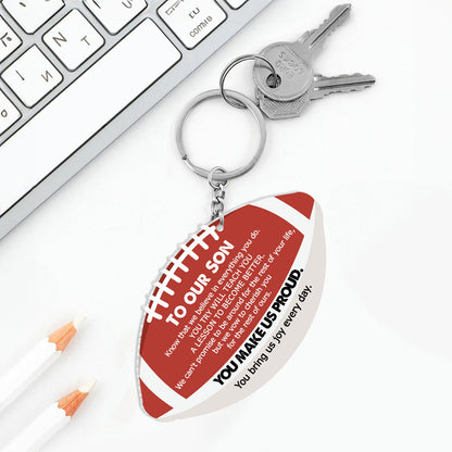 To Our Son -  Personalized Acrylic Keychain DSAKTHN837TA