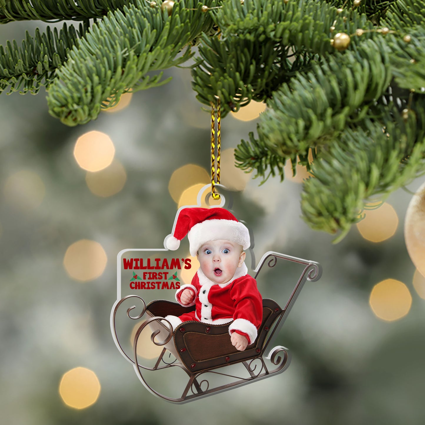 Baby First Christmas - Personalized 1-Side Acrylic Ornament DSACOHLT1690D