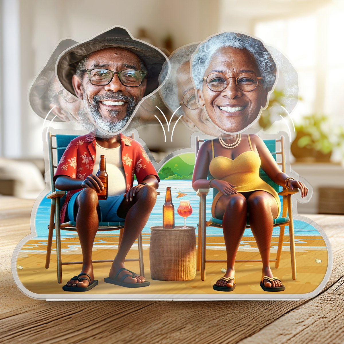 Summer is here - Dad&Mom Shaking Head Standee - 🎉 Happy Mother's+Father's Day - SHS04