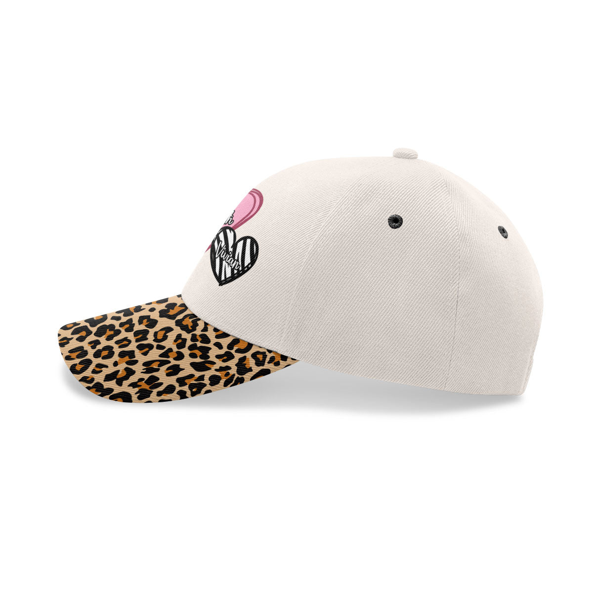 Mommy Mama Grandma Heart Leopard Pattern - Personalized Classic Cap DSCCLHN41