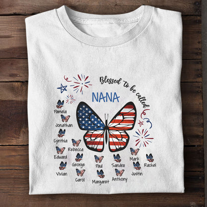 Blessed To Be Called Grandma/Auntie/Mom/Nana... - Personalized Unisex Tshirt DS2DTHN22