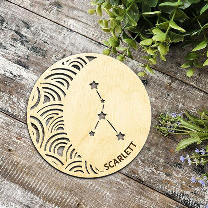 Cancer Constellation Personalized Wood Ornament DS-005
