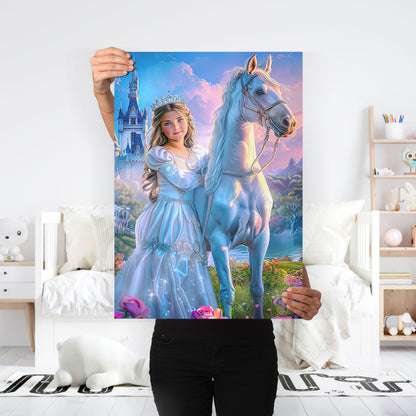 Princess With Horse Poster - Personalized Poster DSPTDHA1225L