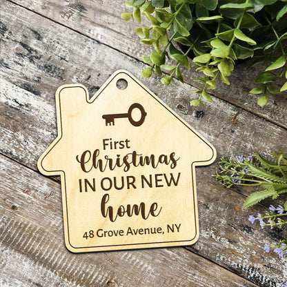 First Christmas In Our Home - Personalized Wood Ornament DS-57