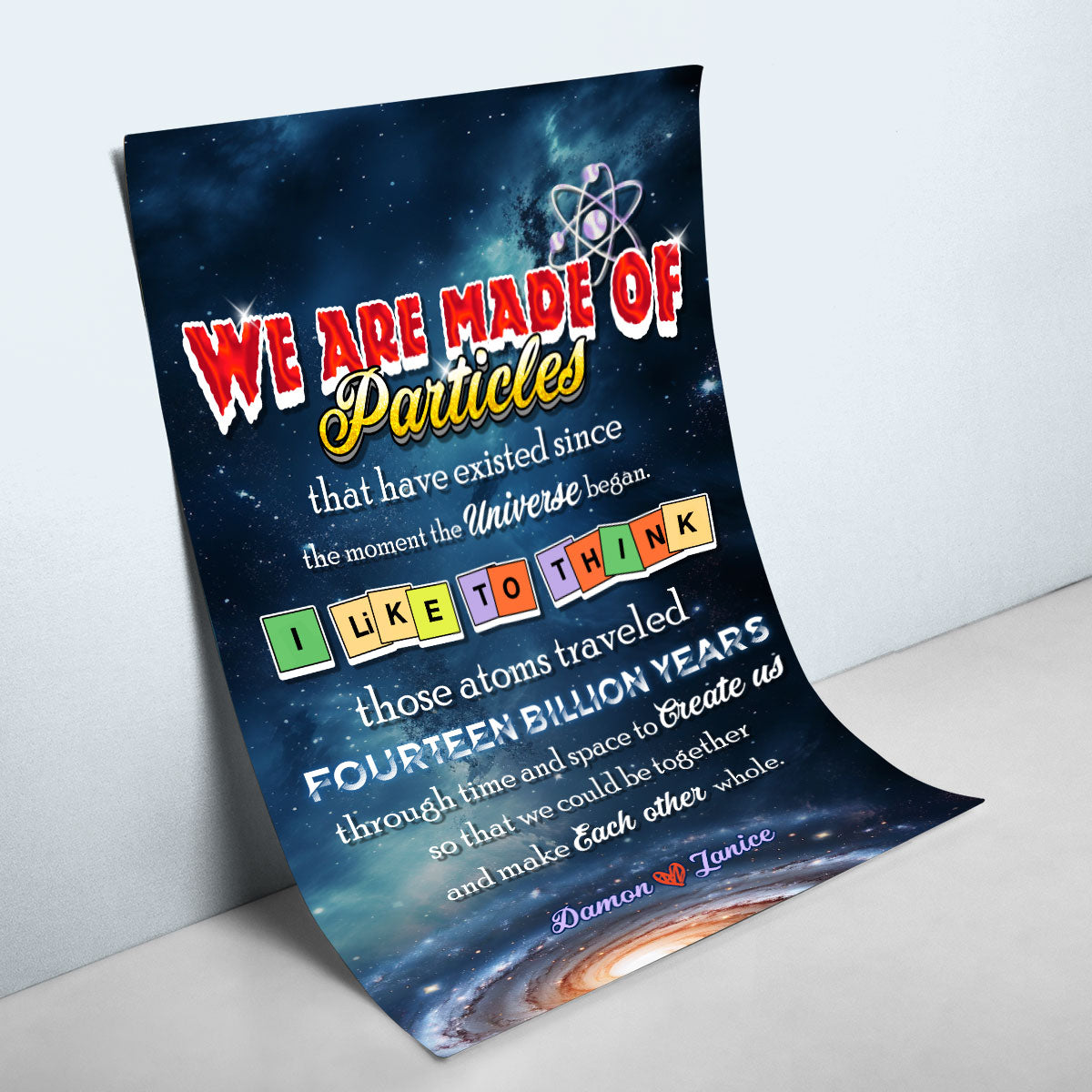 We Are Made Of Particles - Personalized Poster DSPTTHA976T