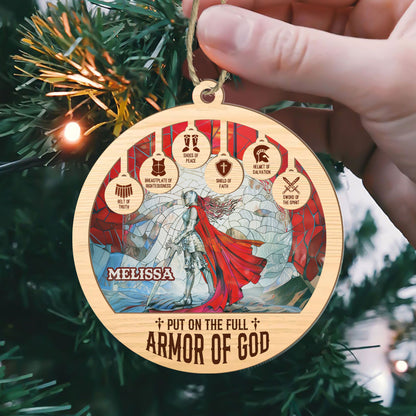 Armor Of God - Personalized Suncatcher Ornament DSSUNOPHN1080M