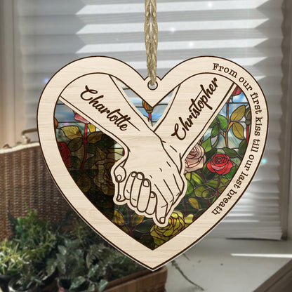 God Blessed The Broken Road That Led Me Straight To You - Personalized Suncatcher Ornament DSSUNOPTN1060M