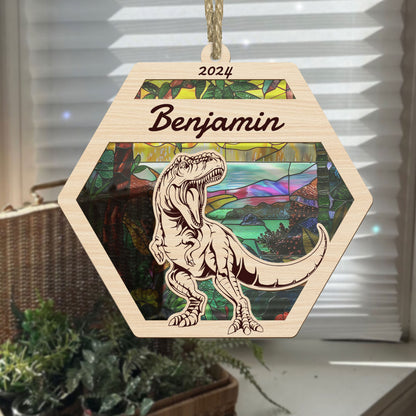 T-Rex - Personalized Suncatcher Ornament DSSUNOTHN1025T