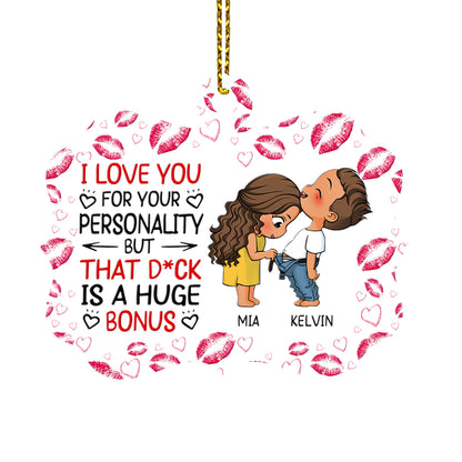 Funny Couple I Love You For Your Personality But - Personalized 1-Side Acrylic Ornament DSACOLET1555L