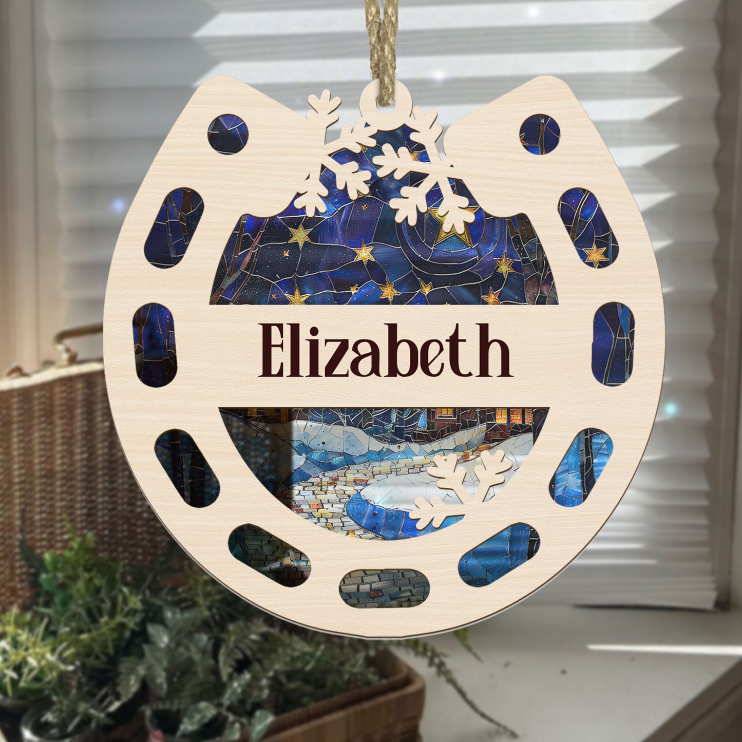 Horseshoe - Personalized Suncatcher Ornament DSSUNOTHN1012M